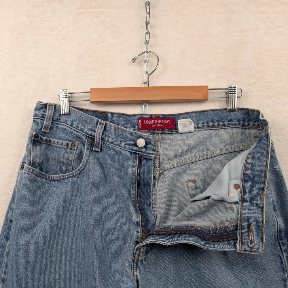 VTG Levi's 569 Jeans Men 37x32 Blue Loose Straight Skater Streetwear Red Tab Y2K